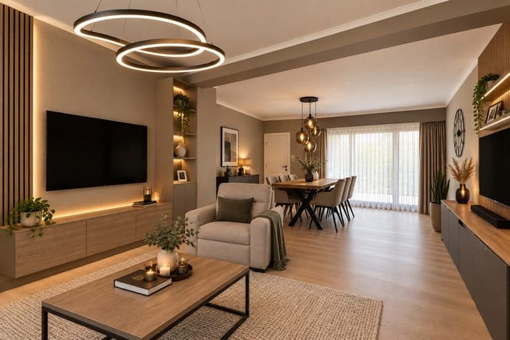A spacious 4-bedroom house with a large garden and a privat