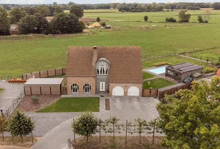 renovated house with swimming pool on 17 acres for sale in K
