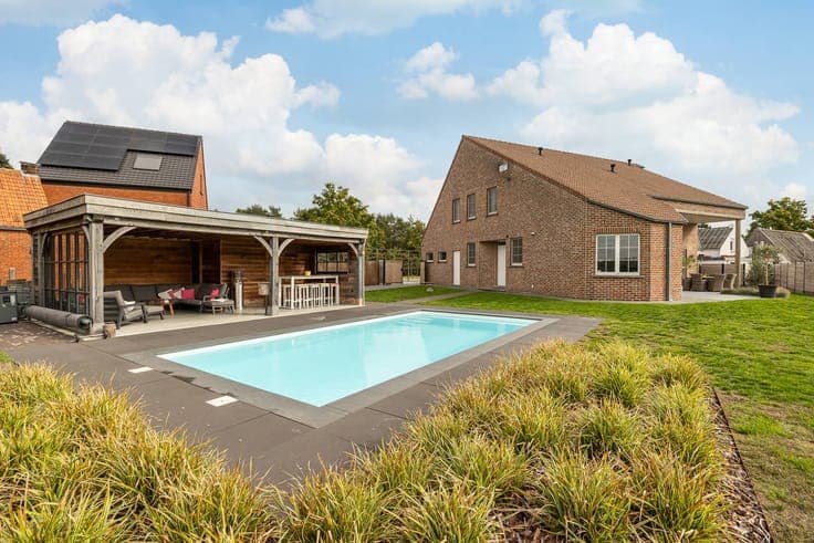renovated house with swimming pool on 17 acres for sale in K