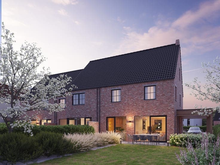 Izegem, ruime nieuw te bouwen Half open woning - 6% btw m...