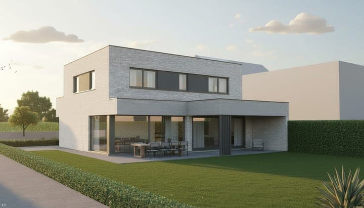 Nieuw te bouwen halfopen bebouwing te Izegem