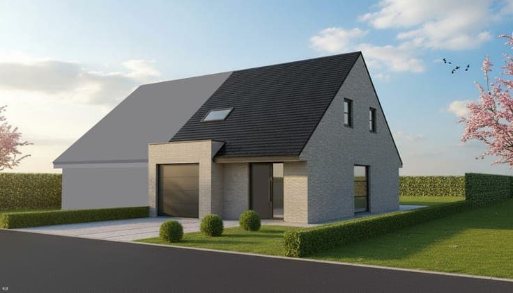Nieuw te bouwen halfopen bebouwing te Ternat