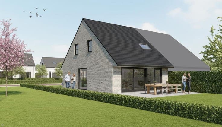 Nieuw te bouwen halfopen bebouwing te Ternat
