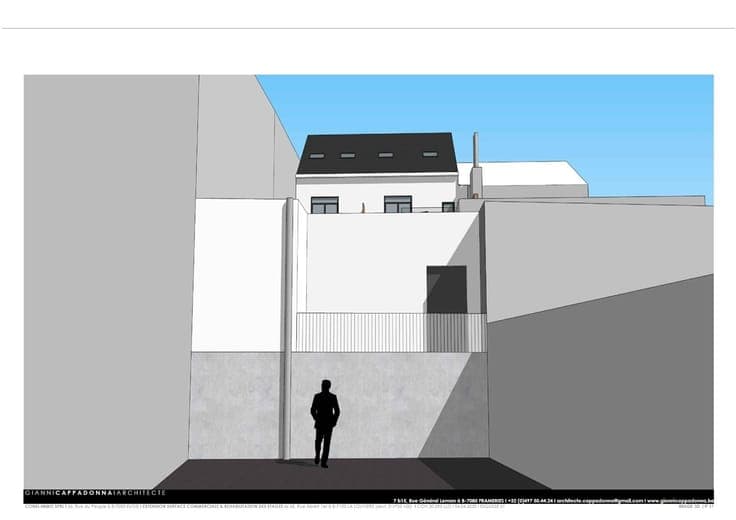 VASTE IMMEUBLE AVEC PERMIS (SURFACE COMM./3 APPART.)