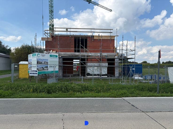 Nieuwbouwvilla in landelijke omgeving.
