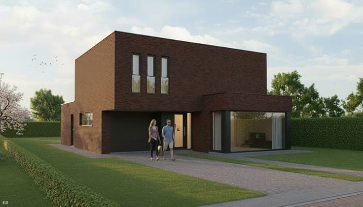 Nieuw te bouwen open bebouwing te Sint-Pieters-Leeuw