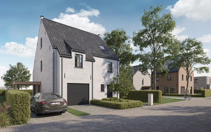 Landelijke open bebouwing met garage en 4 tot 6 slpks