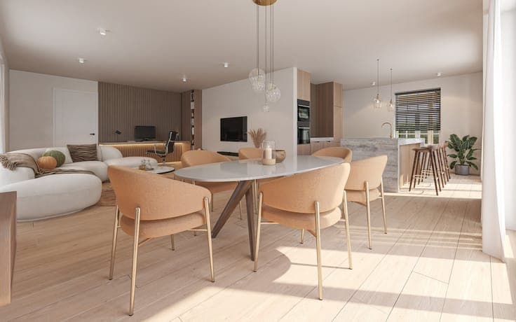 Landelijke open bebouwing met garage en 4 tot 6 slpks