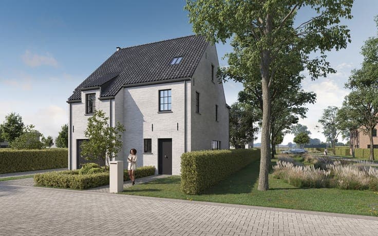 Landelijke open bebouwing met garage en 4 tot 6 slpks