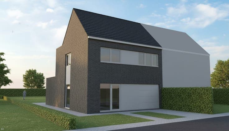 Nieuw te bouwen halfopen bebouwing te Grimbergen