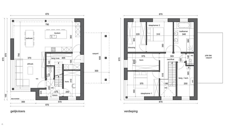 Nieuw te bouwen open bebouwing te Oudenaarde