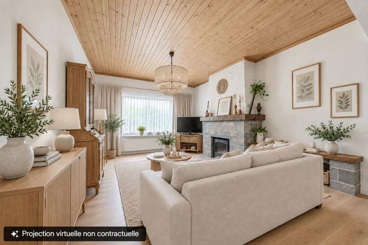 Maison 3 chambre et 1 bureau à rénover avec cours
