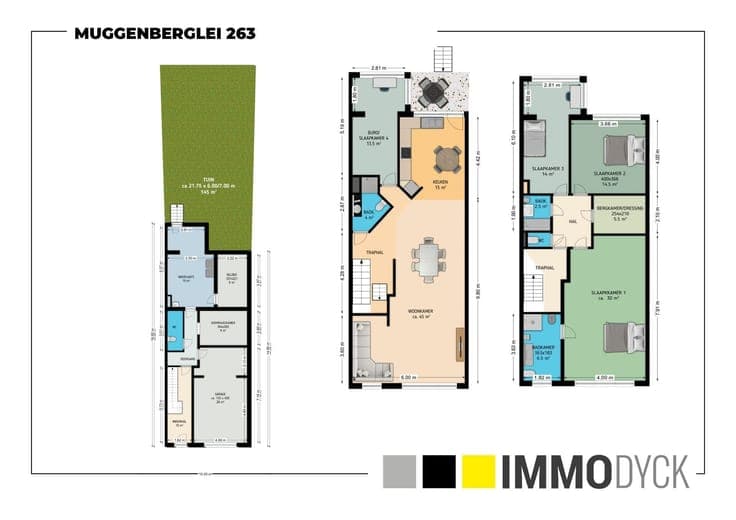 Eengezinswoning met 4 slaapkamers, garage en tuin