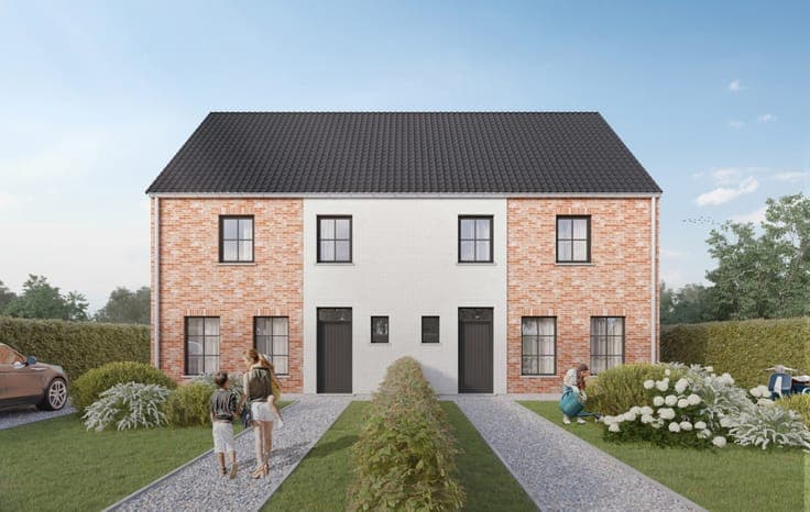 Halfopen nieuwbouwwoning met tuin in Sint-Denijs-Westrem