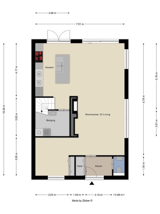 Semi-detached house with 5 bedrooms and a garden