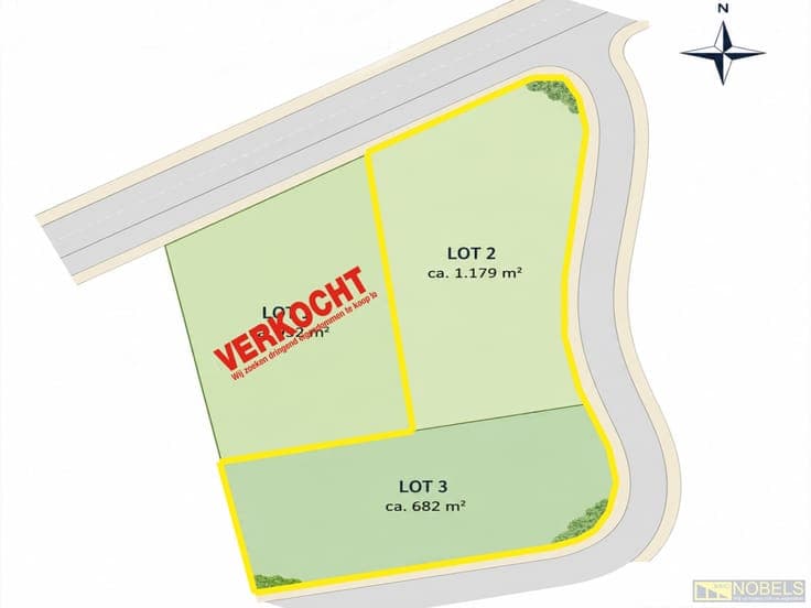 Te koop, ruim villaperceel (1.861m²) op vlot bereikbare l...