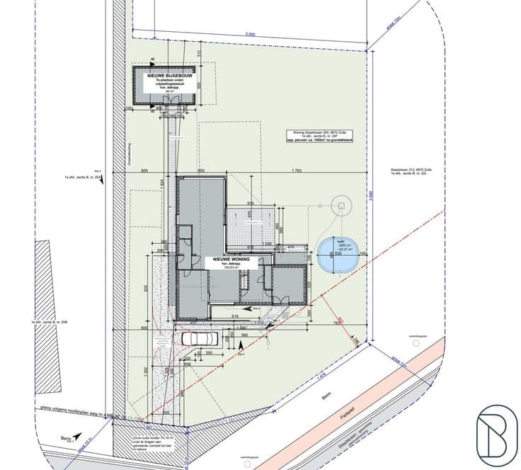 Property to be demolished in a strategic location in Zulte,