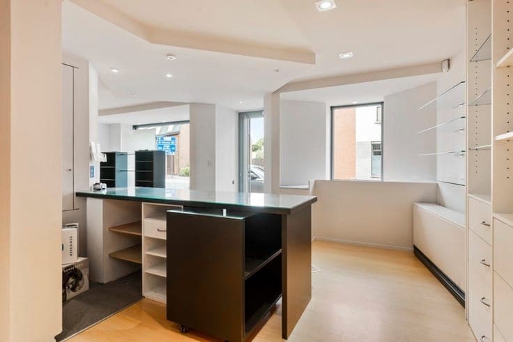Retail space with apartment