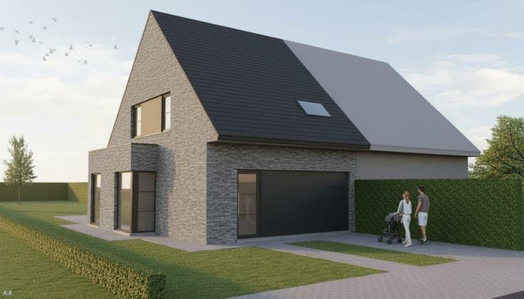 Nieuw te bouwen halfopen bebouwing te Oostende