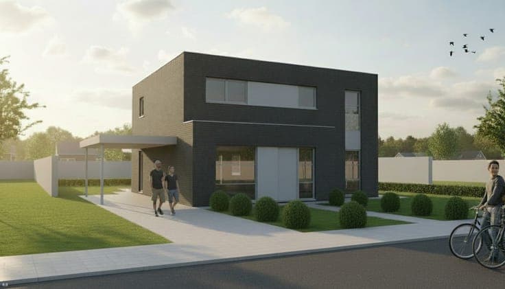 Nieuw te bouwen open bebouwing te Roesbrugge-Haringe