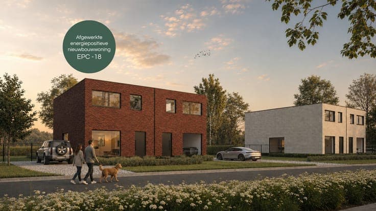 Afgewerkte energiepositieve (EPC -18) nieuwbouwwoning