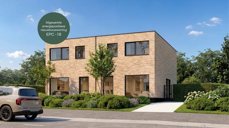 Afgewerkte energiepositieve (EPC -18) nieuwbouwwoning