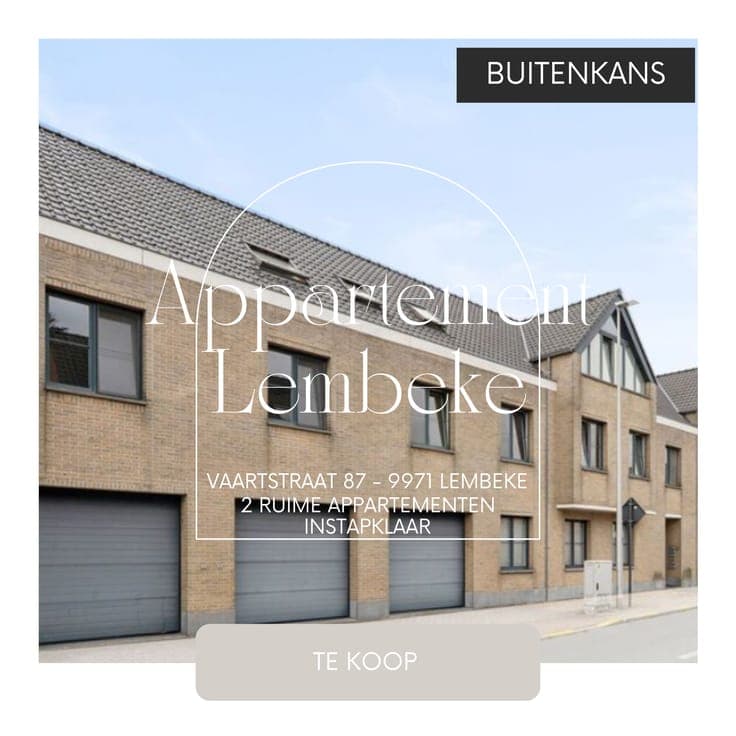 3-bed house with garden & garage in Lembeke
