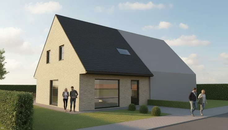 Nieuw te bouwen halfopen bebouwing te Nieuwerkerken
