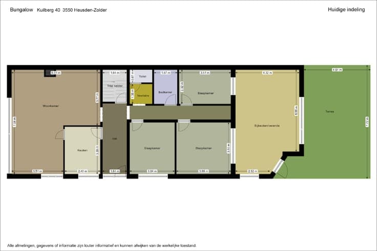 Ruime en rustig gelegen, te renoveren gelijkvloerse wonin...