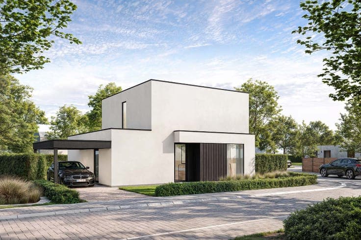 Moderne nieuwbouwvilla met zuidwest gerichte tuin