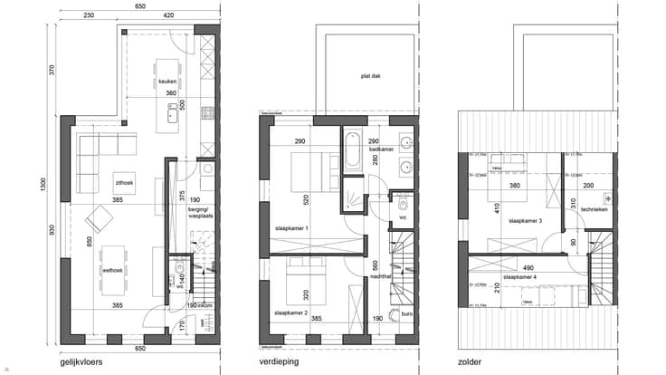 Nieuw te bouwen halfopen bebouwing te Aalst