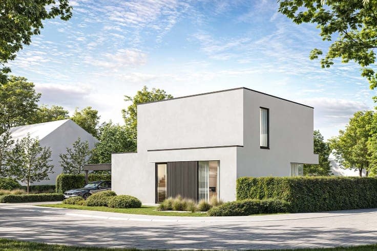 Moderne nieuwbouwvilla met zuidwest gerichte tuin