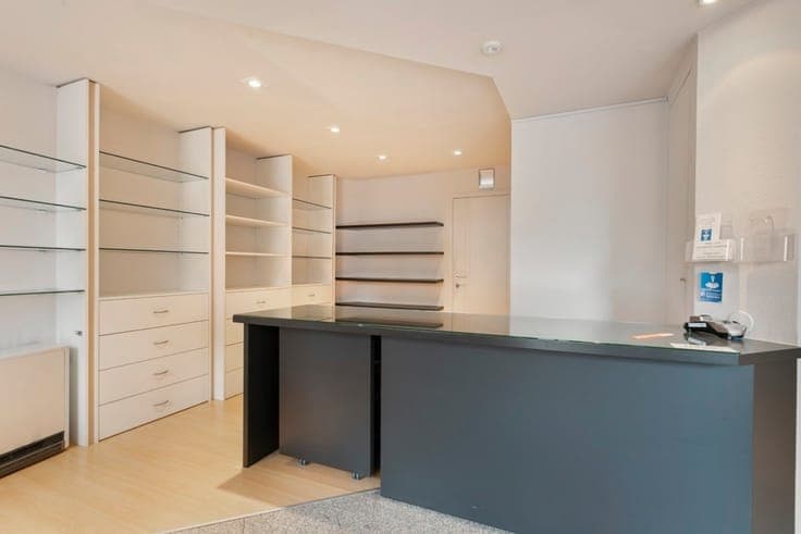 Retail space with apartment