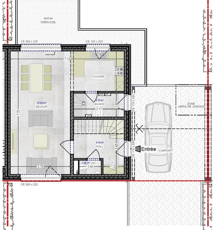 NEW 3-FRONTED HOUSE 3 BEDROOMS ON 4 ARES - PEB A