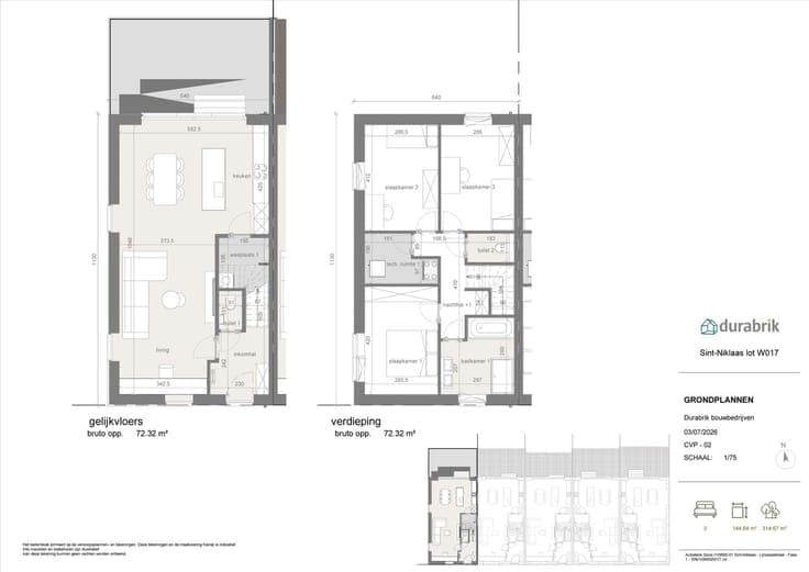 Energiezuinige halfopen woning met 3 slpks