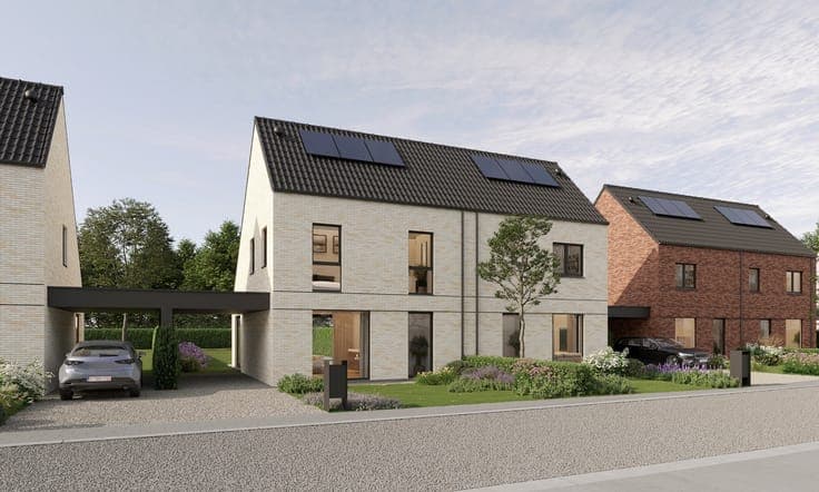 6 stylish semi-detached new-build houses in Wichelen