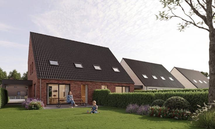 6 stylish semi-detached new-build houses in Wichelen
