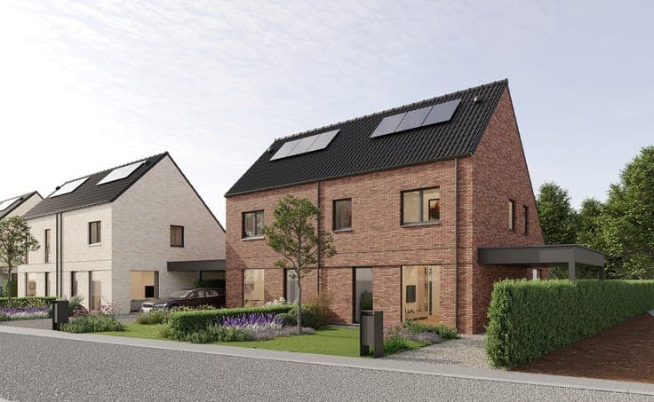 6 stylish semi-detached new-build houses in Wichelen