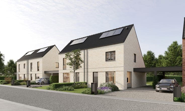6 stylish semi-detached new-build houses in Wichelen