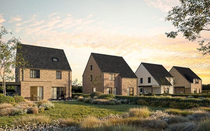 Vier luxueuze nieuwbouwwoningen op royale percelen in de ...