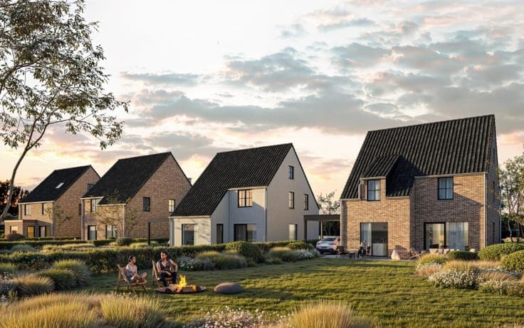 Vier luxueuze nieuwbouwwoningen op royale percelen in de ...