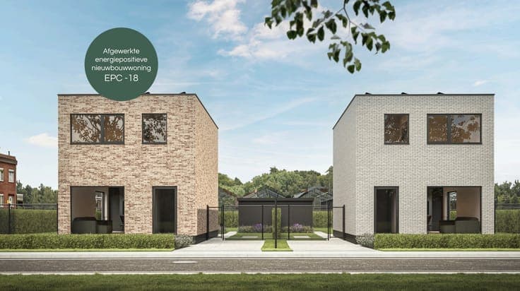 Afgewerkte energiepositieve (EPC -18) nieuwbouwwoning