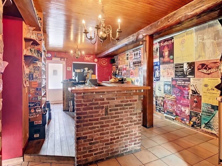 Commercial property with apartment, hall and garden