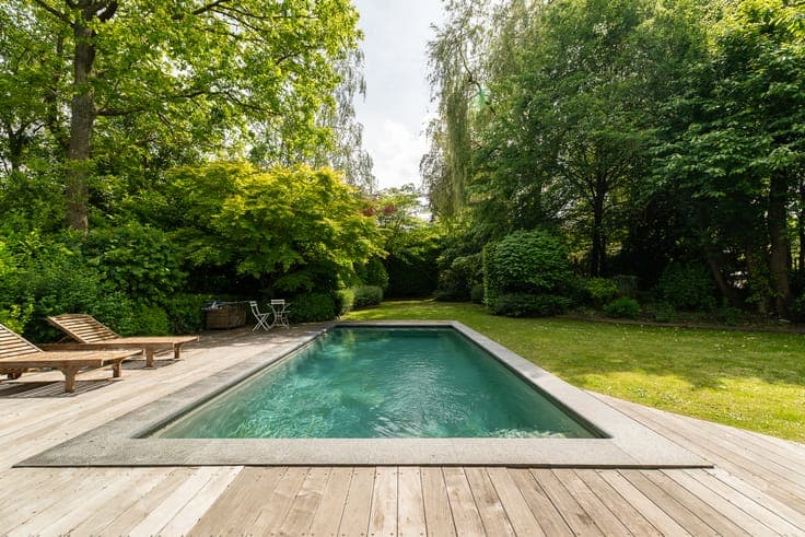 Charming property with pool and lush surroundings