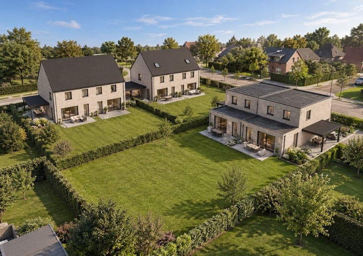 Semi-detached new-build houses in a central location in D...
