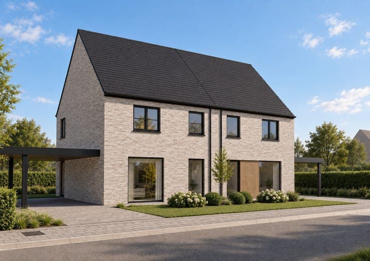 Semi-detached new-build houses in a central location in D...