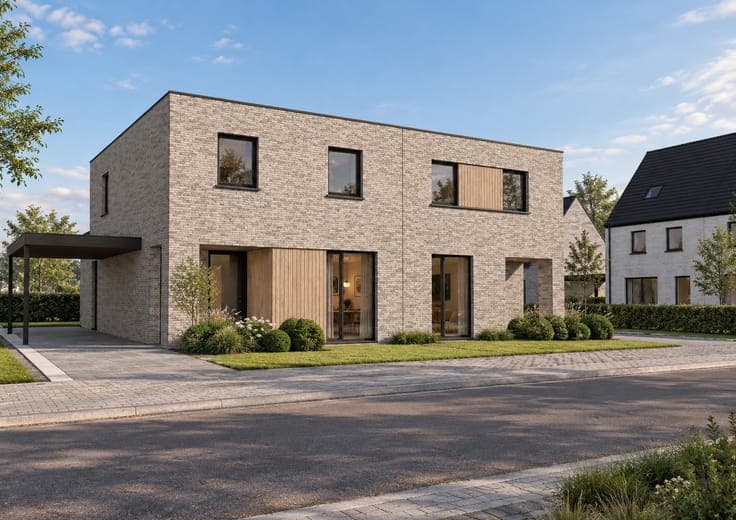 Semi-detached new-build houses in a central location in D...