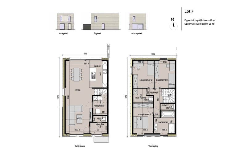 Halfopen woning met 3 slaapkamers en staanplaats