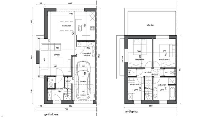 Nieuw te bouwen halfopen bebouwing te Wemmel