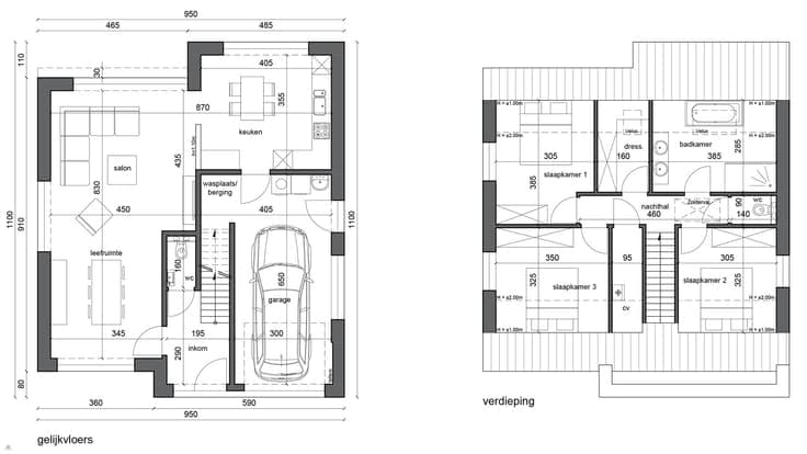 Nieuw te bouwen open bebouwing te Geraardsbergen